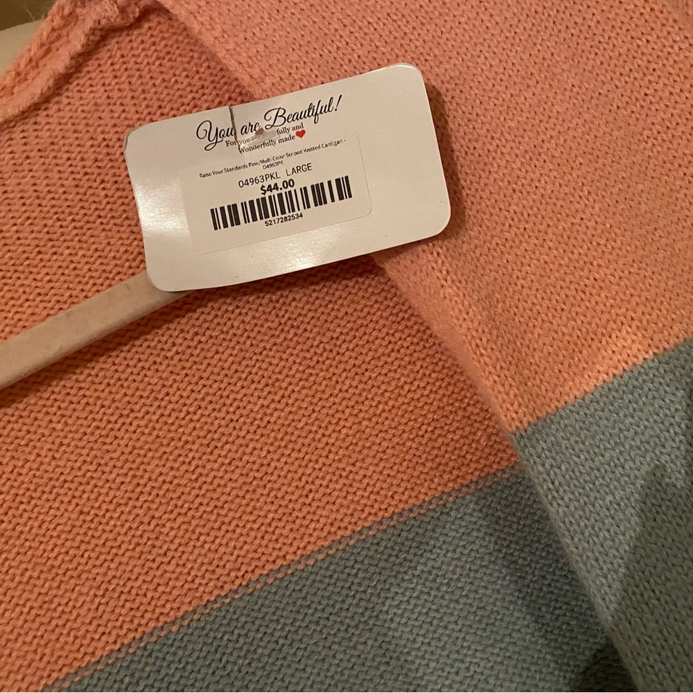 Striped Open-Front Cardigan - Picture 3 of 3